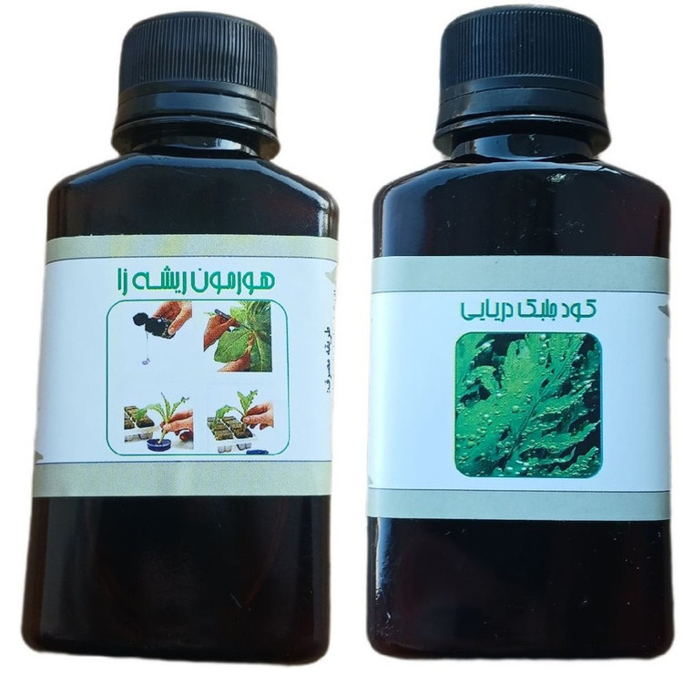 کود مایع جلبک دریایی و هورمون ریشه زا مدل life drop حجم 110 میلی لیتر