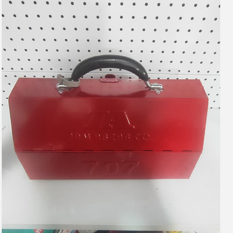 جعبه ابزار فولادی 35 سانت 2 طبقه چمدانی جام ابزار زیر مجموعه(مهدی تولز) مدل TA707 رنگ کوره ای