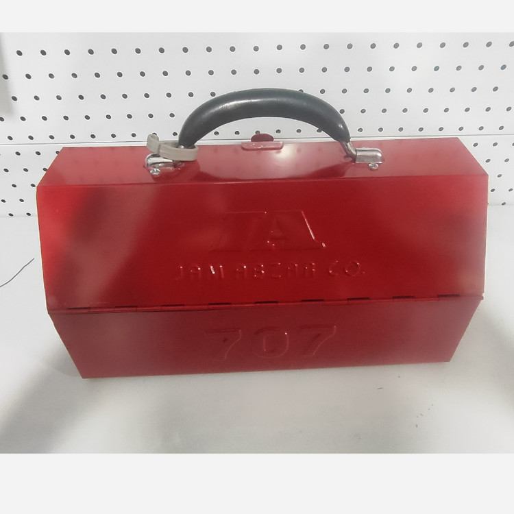 جعبه ابزار فولادی 35 سانت 2 طبقه چمدانی جام ابزار زیر مجموعه(مهدی تولز) مدل TA707 رنگ کوره ای