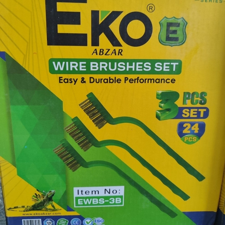 ست برس مسواکی فلزی 3 عددی اوکی مدل EWBS-3B کیفیت درجه یک