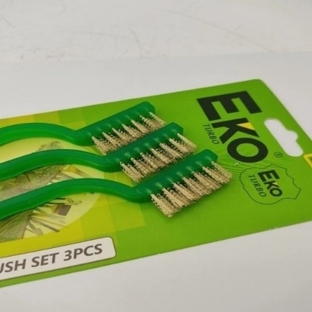 ست برس مسواکی فلزی 3 عددی اوکی مدل EWBS-3B کیفیت درجه یک